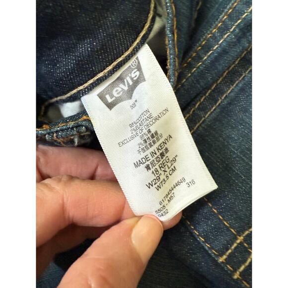 Levi’s 505 Reg dark medium washed denim jeans womens 29x29 - Picture 5 of 9
